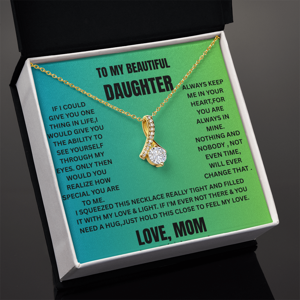 Love Knot Necklace To My Daughter (Yellow & White Gold Variants)