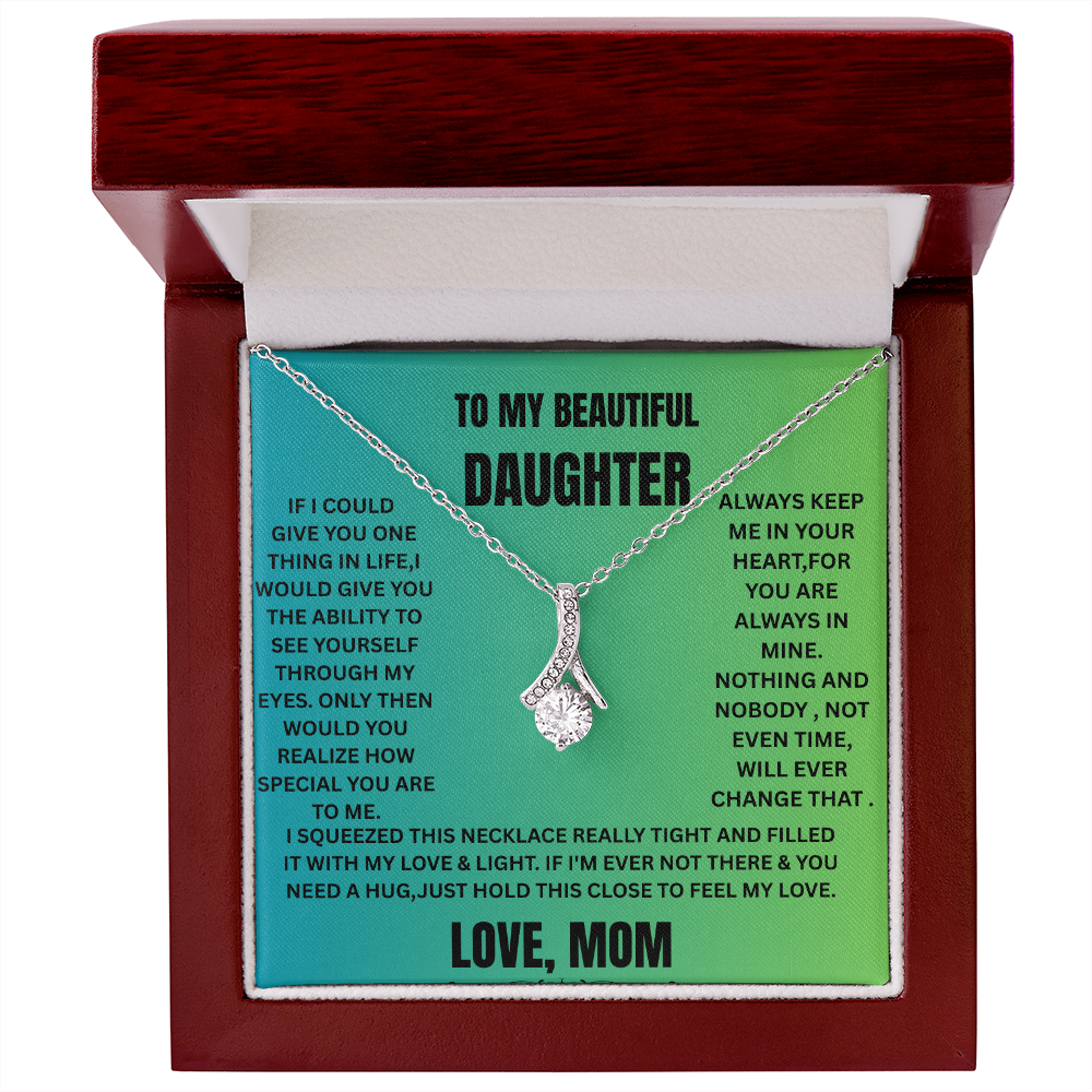 Love Knot Necklace To My Daughter (Yellow & White Gold Variants)