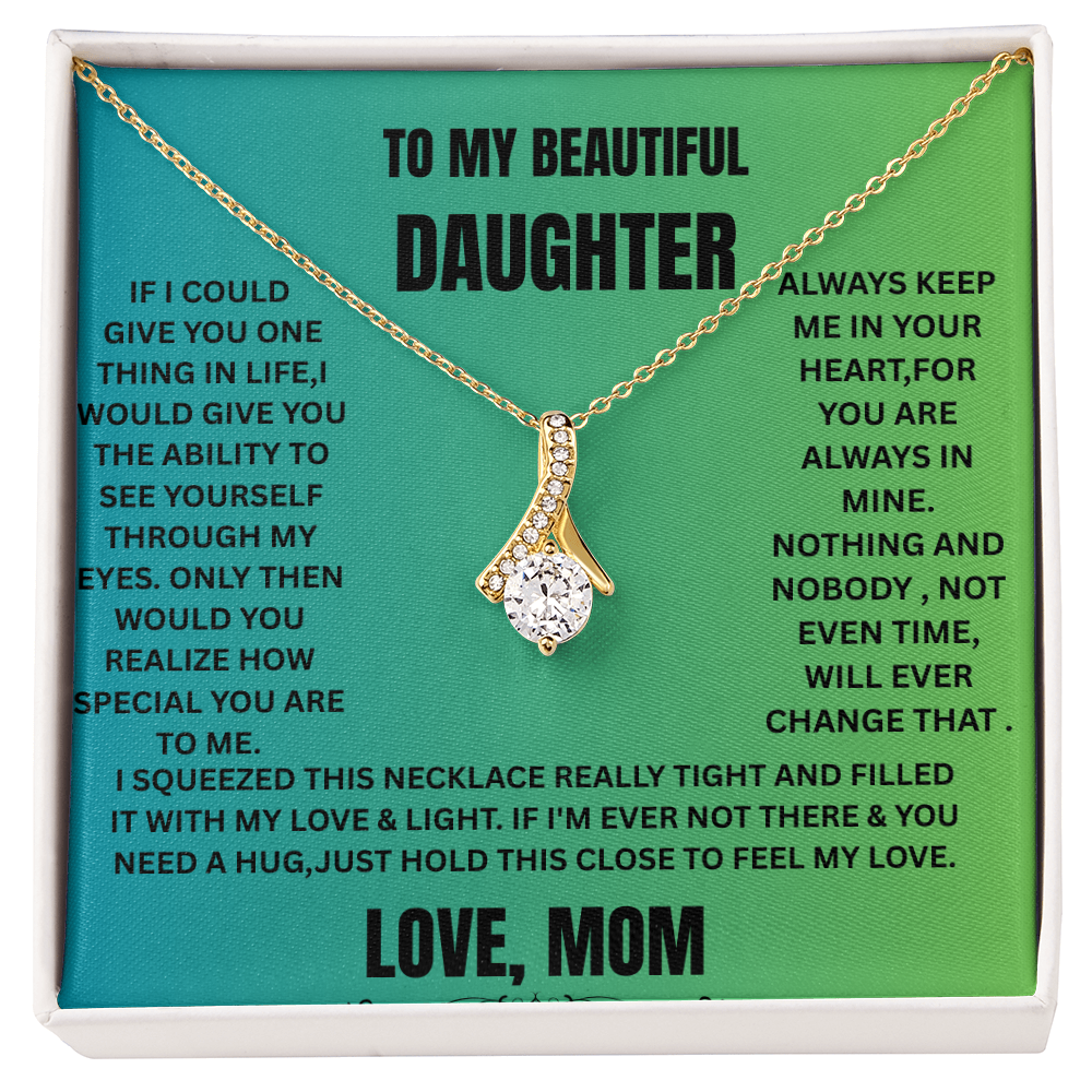 Love Knot Necklace To My Daughter  (Yellow & White Gold Variants)
