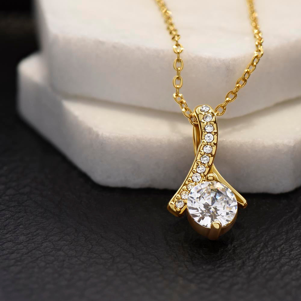 Love Knot Necklace To My Daughter  (Yellow & White Gold Variants)