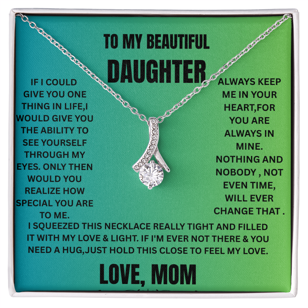 Love Knot Necklace To My Daughter  (Yellow & White Gold Variants)
