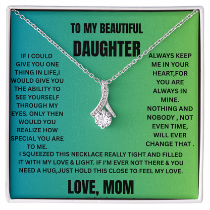 Love Knot Necklace To My Daughter  (Yellow & White Gold Variants)