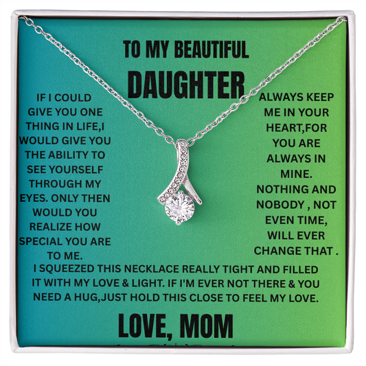 Love Knot Necklace To My Daughter  (Yellow & White Gold Variants)