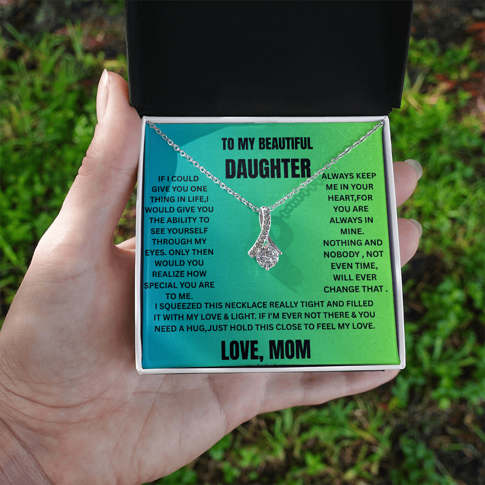 Love Knot Necklace To My Daughter  (Yellow & White Gold Variants)