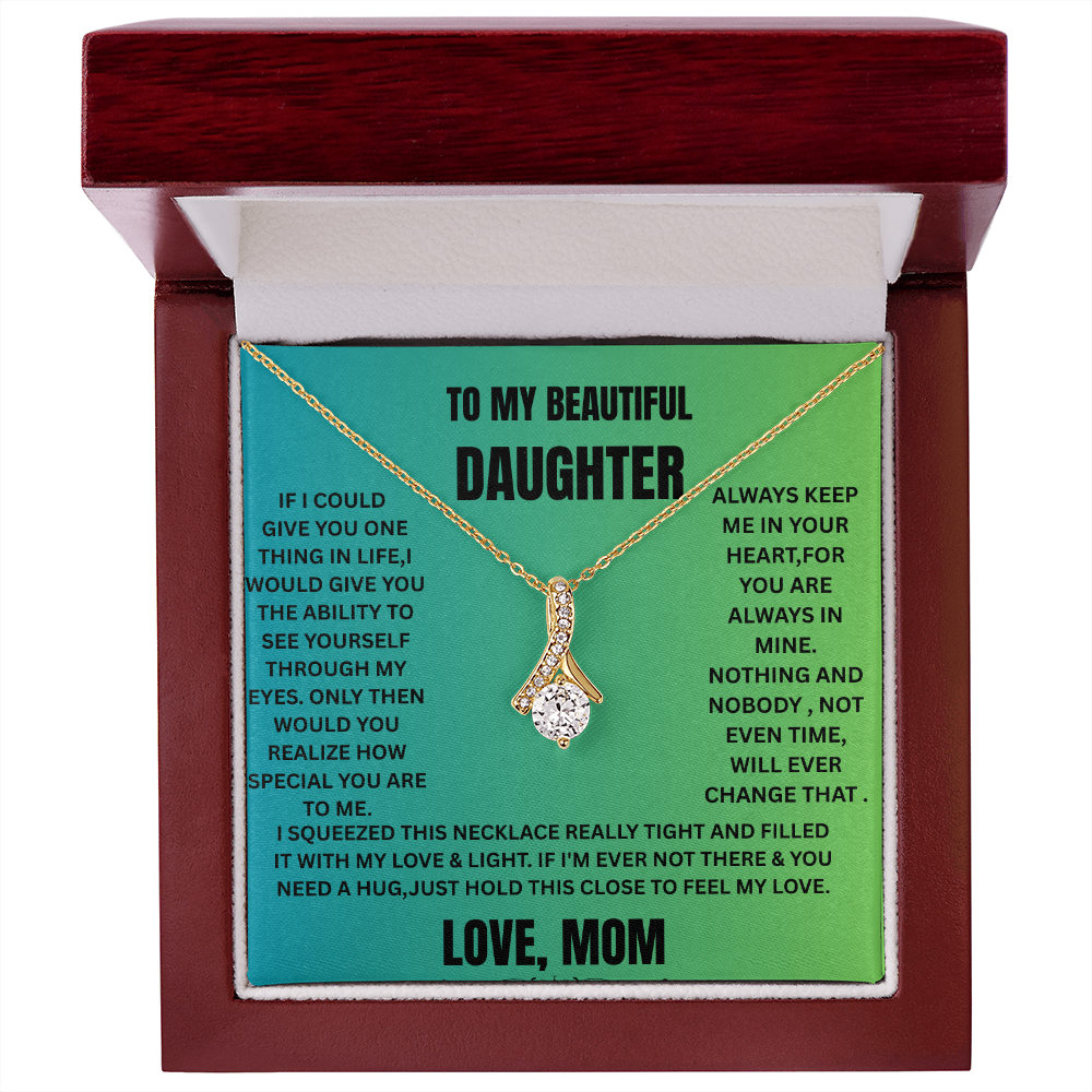 Love Knot Necklace To My Daughter  (Yellow & White Gold Variants)