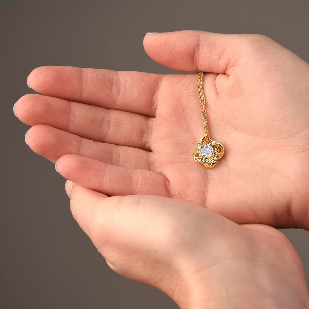Love Knot Necklace To My Daughter (Yellow & White Gold Variants)