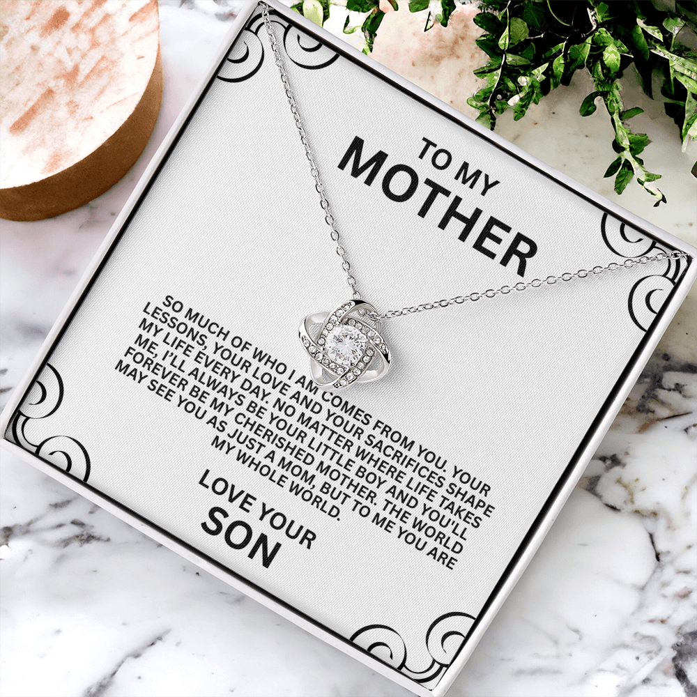 Love Knot Necklace to My Mother