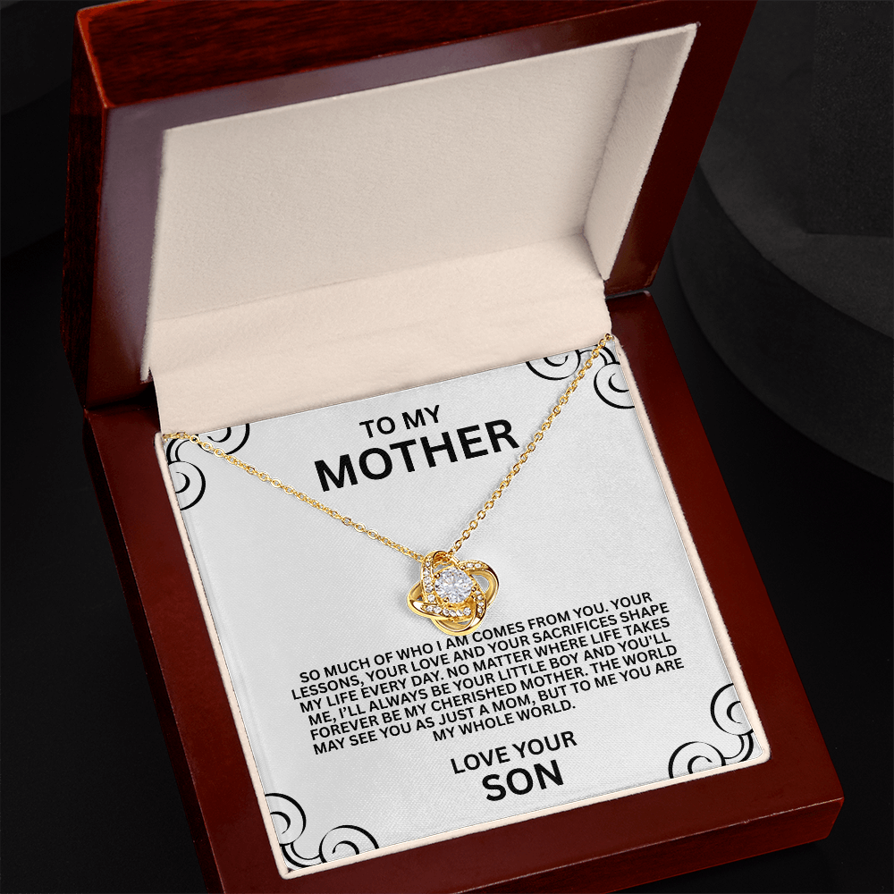 Love Knot Necklace to My Mother