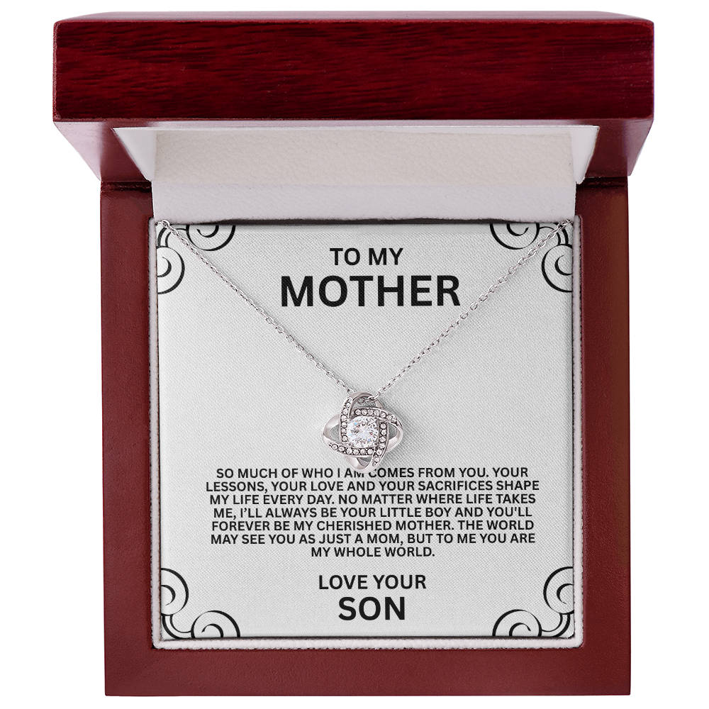 Love Knot Necklace to My Mother