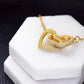 Interlocking Hearts Necklace – A Symbol of Our Unbreakable Love (Yellow & White Gold Variants)