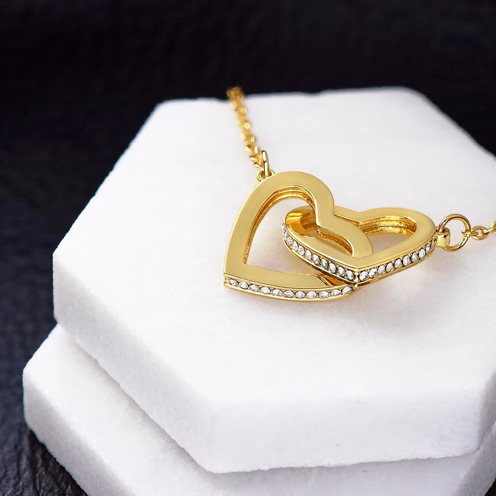 Interlocking Hearts Necklace – A Symbol of Our Unbreakable Love (Yellow & White Gold Variants)