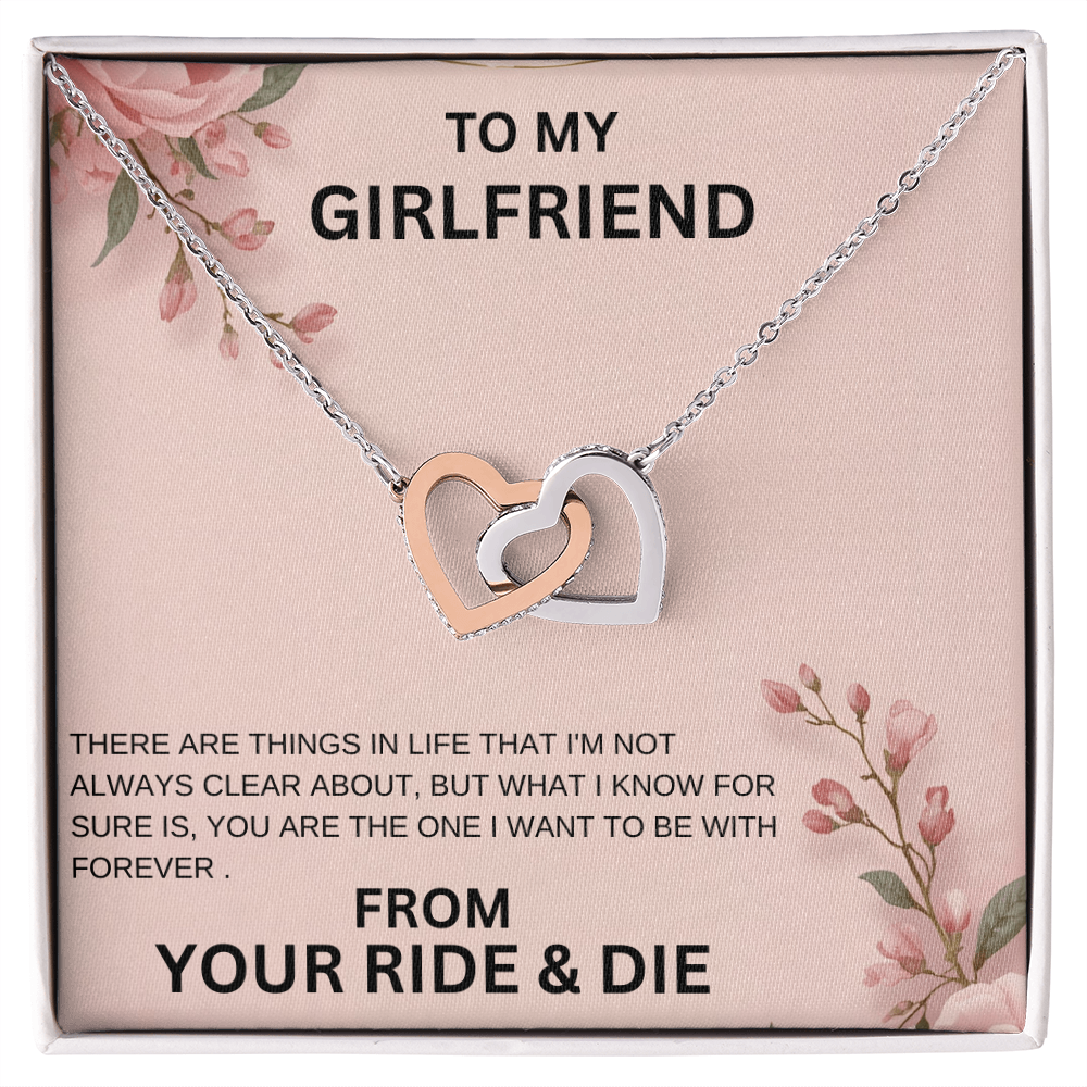 Interlocking Hearts Necklace – A Symbol of Our Unbreakable Love (Yellow & White Gold Variants)
