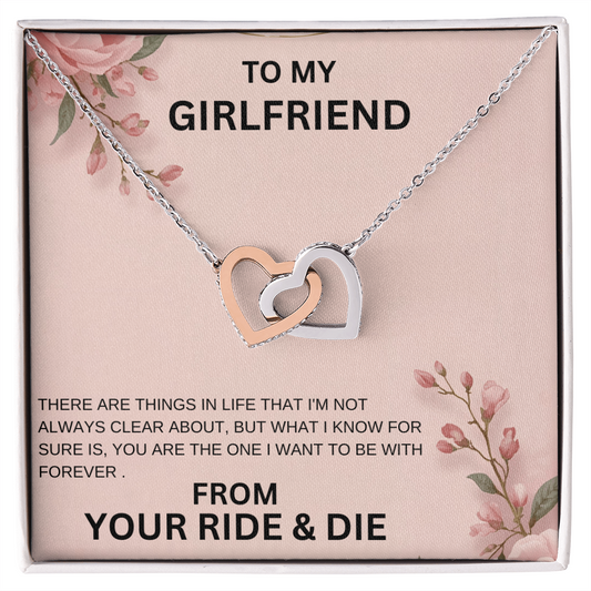 Interlocking Hearts Necklace – A Symbol of Our Unbreakable Love (Yellow & White Gold Variants)