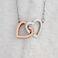 Interlocking Hearts Necklace – A Symbol of Our Unbreakable Love (Yellow & White Gold Variants)