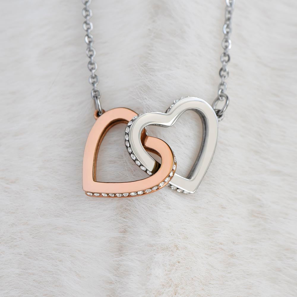 Interlocking Hearts Necklace – A Symbol of Our Unbreakable Love (Yellow & White Gold Variants)