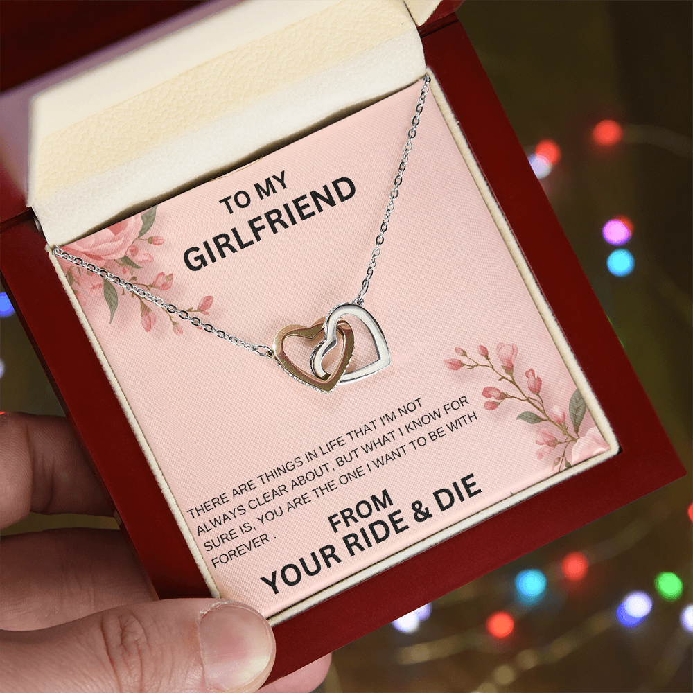 Interlocking Hearts Necklace – A Symbol of Our Unbreakable Love (Yellow & White Gold Variants)